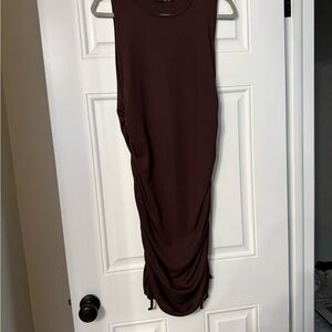 PrettyLittleThing Chocolate Brown Mini Dress size 14